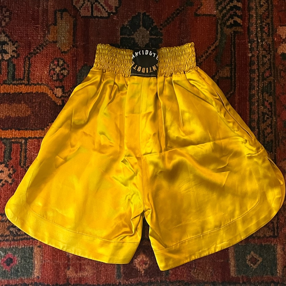 100% Satin Gold Antidote ‘Mustang’ Boxing Short